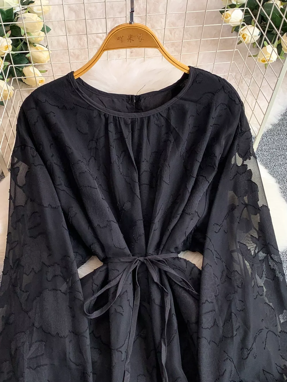 Tie Waist Long Sleeve Dress, image 11