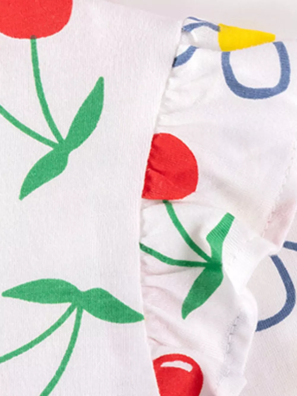 Children's Cherry & Flower Print Ruffled Long Sleeve T-Shirt, image 4