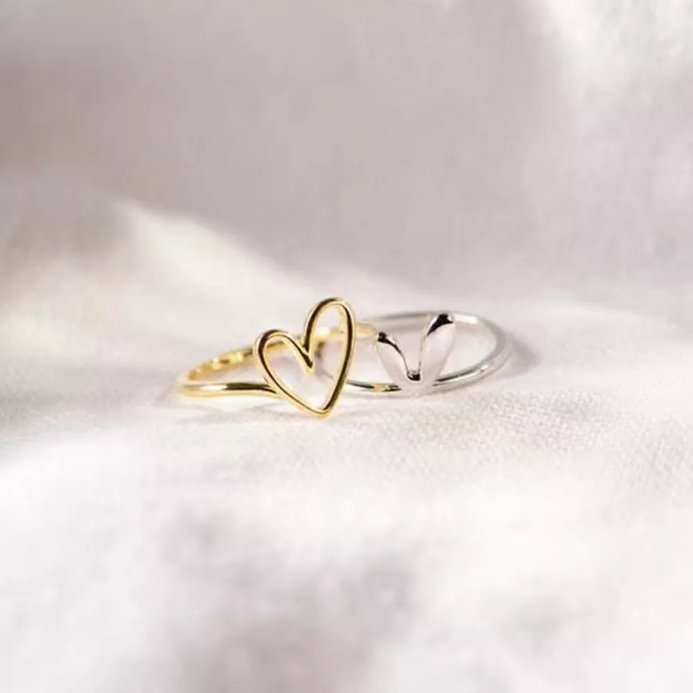 Heart Shape Irregular 925 Sterling Silver Ring, image 3
