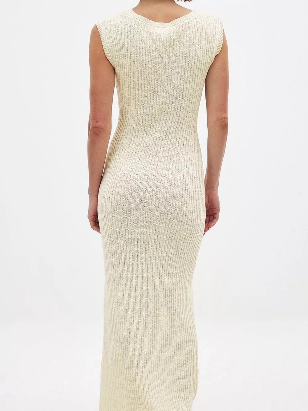Side Slit Sleeveless Midi Knit Dress, image 5