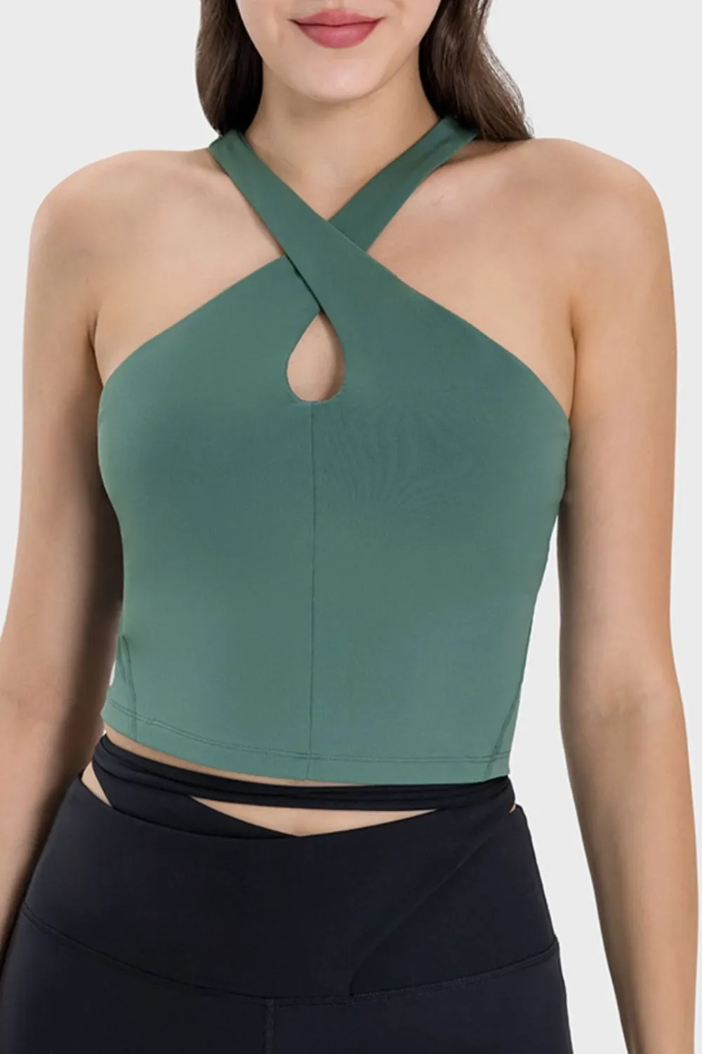 Crisscross Grecian Neck Active Cami, image 5