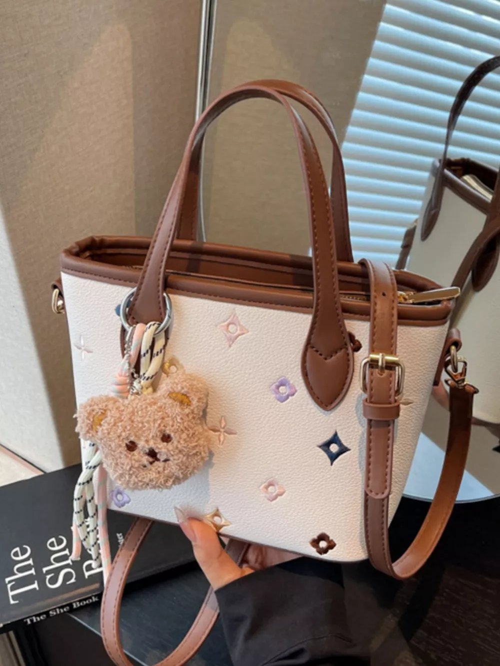 Embroidered Pattern Crossbody Bag, image 7