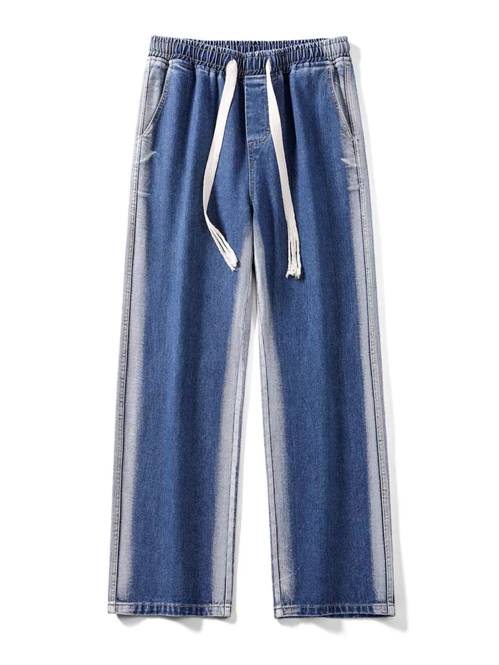 Men's Full Size Drawstring Wide Leg Jeans Plus Size, image 2