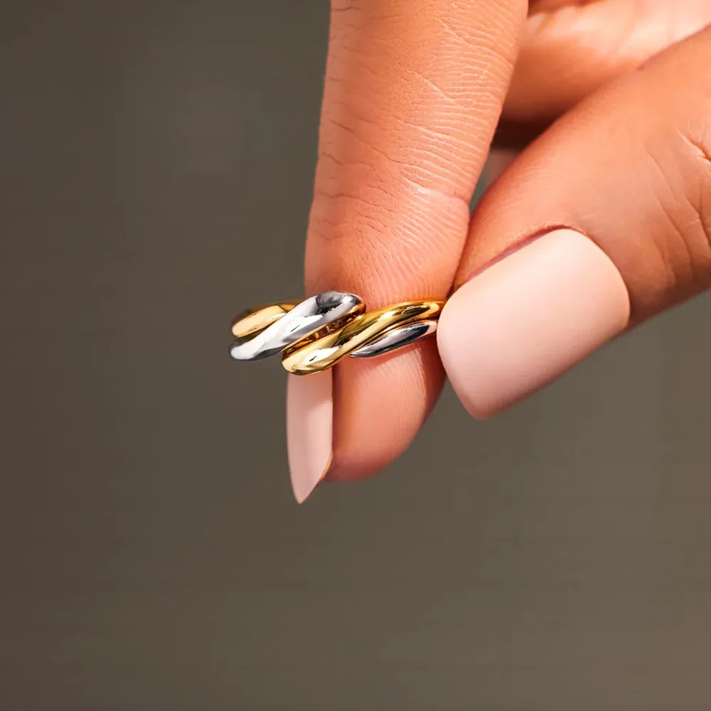 925 Sterling Silver Twisted Open Ring, image 6