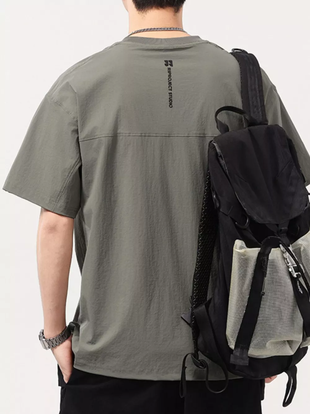 Men's Plus Size Round Neck Short Sleeve T-Shirt, image 3
