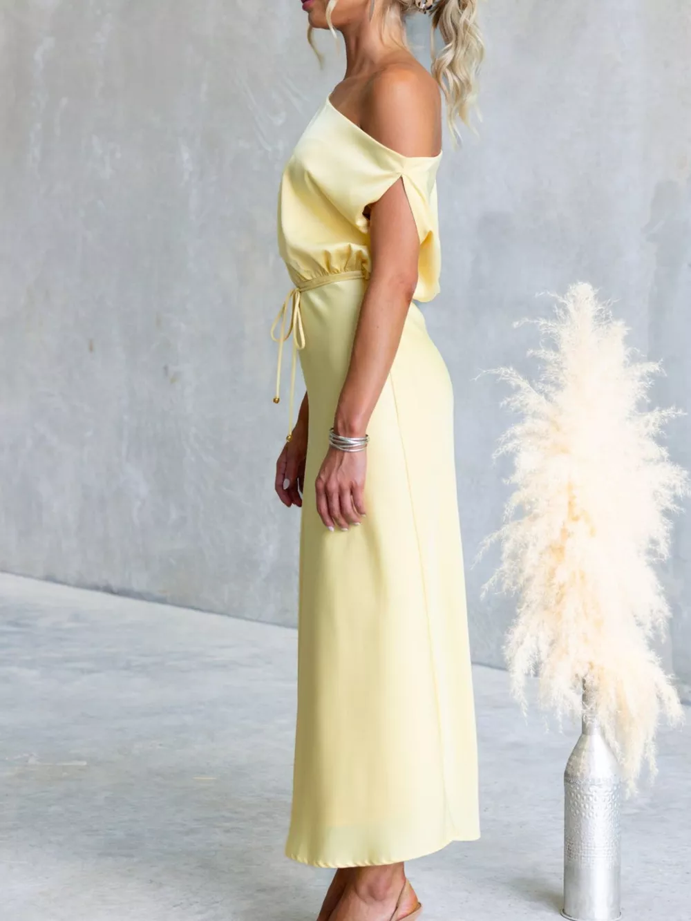 One-Shoulder Tied Midi Dress, image 25