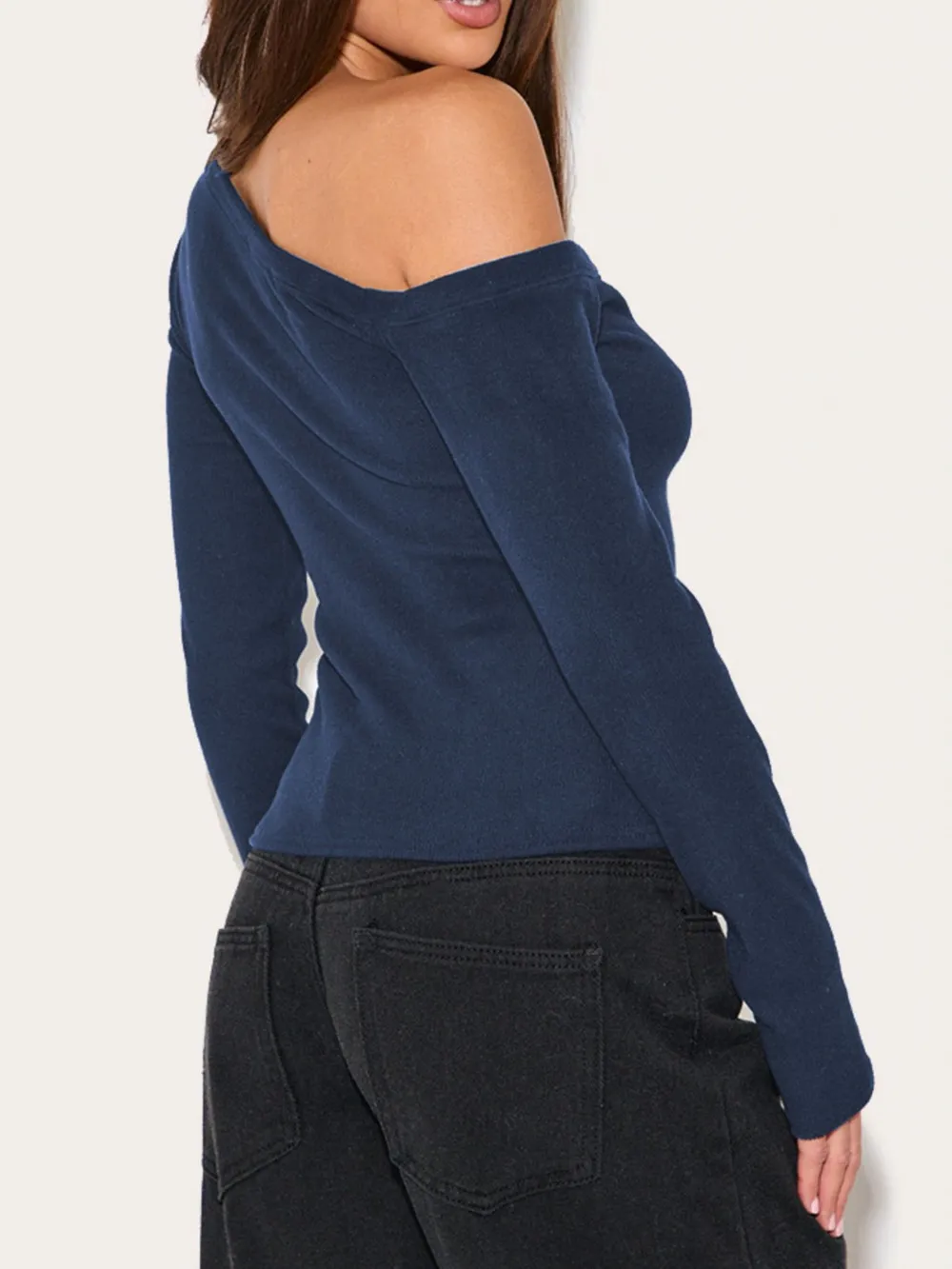 Asymmetrical Neck Button Up Cardigan, image 19