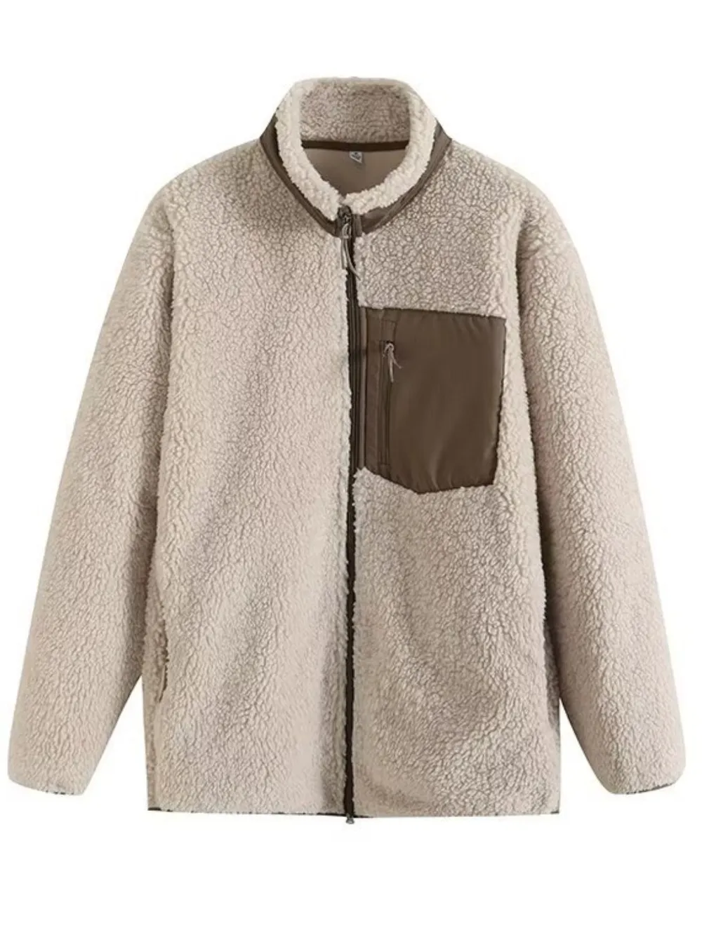 Zip Up Long Sleeve Plush Jacket, image 18