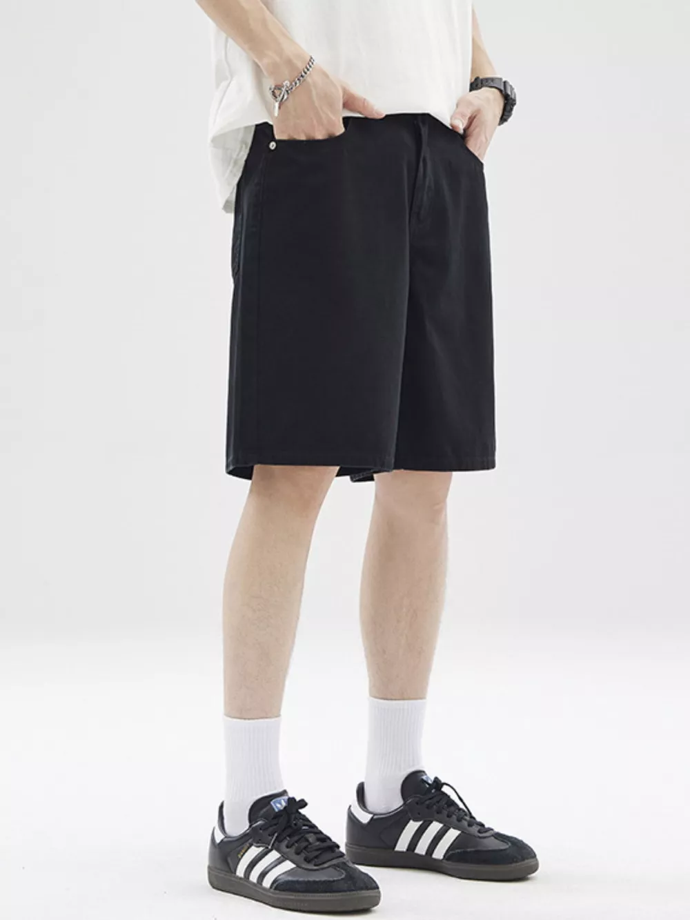 Men's Full Size Wide-Leg Shorts Plus Size, image 2