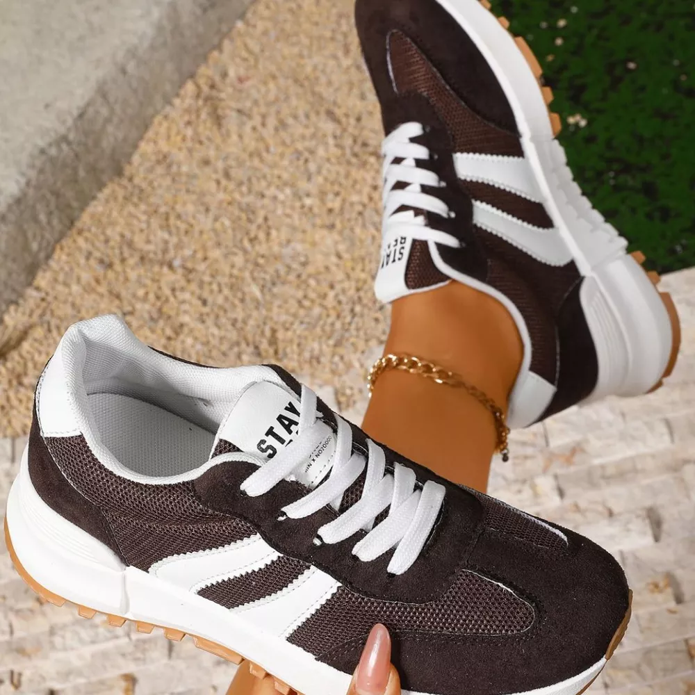 Round Toe Lace Up Sneakers, image 3