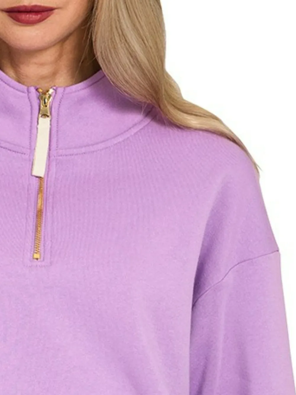 Fleece Half Zip Sweatshirt, image 2