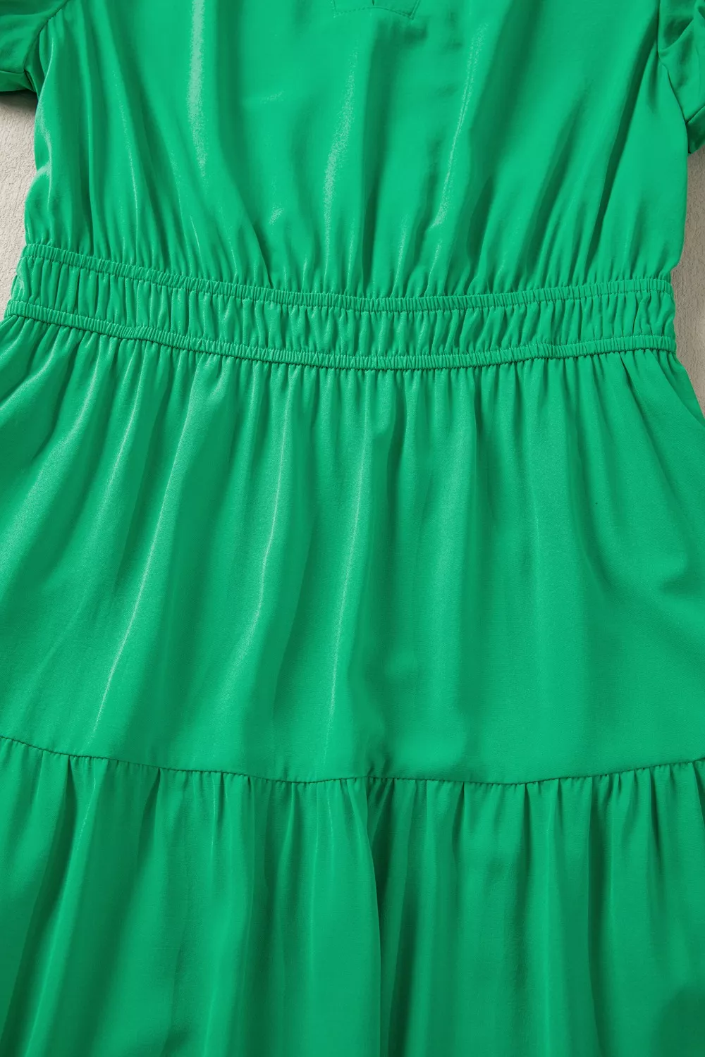 Elegant Ruffled Tiered Puff Sleeve Maxi Dress, image 10