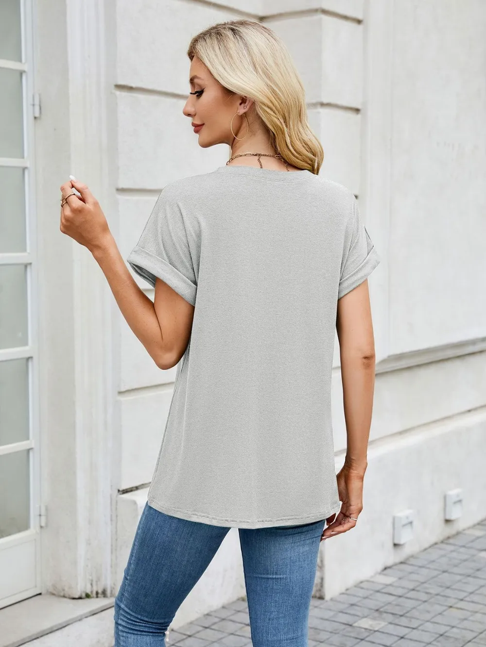 Round Neck Short Sleeve T-Shirt, image 8
