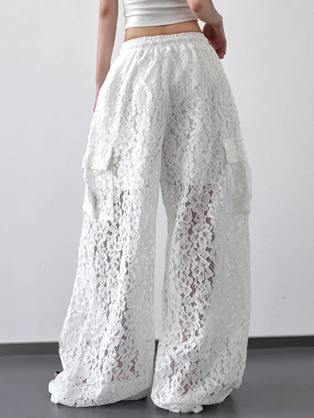 Lace Wide Leg Pants, image 7