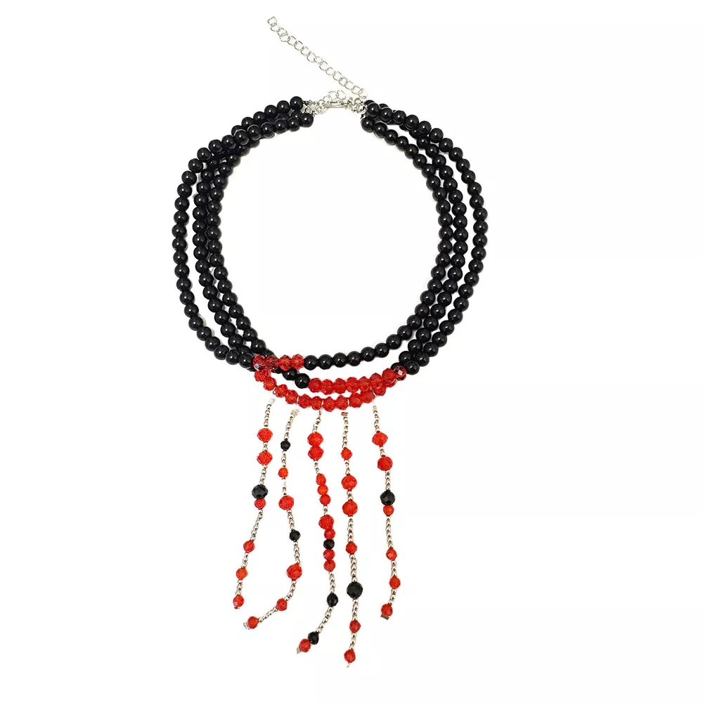 Gothic Multi-Layered Beaded Necklace, image 14