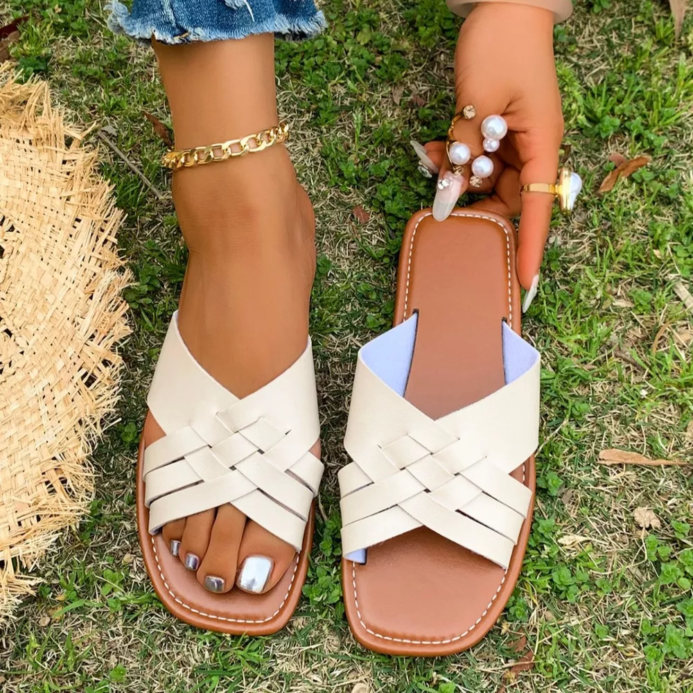 Woven Open Toe Sandals, image 4