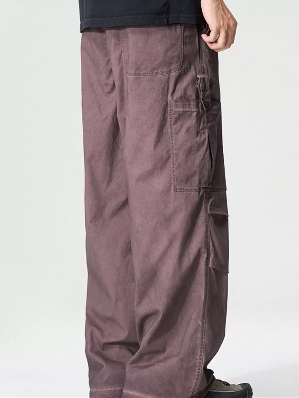 Men's Full Size Wide Leg Cargo Pants Plus Size, image 2