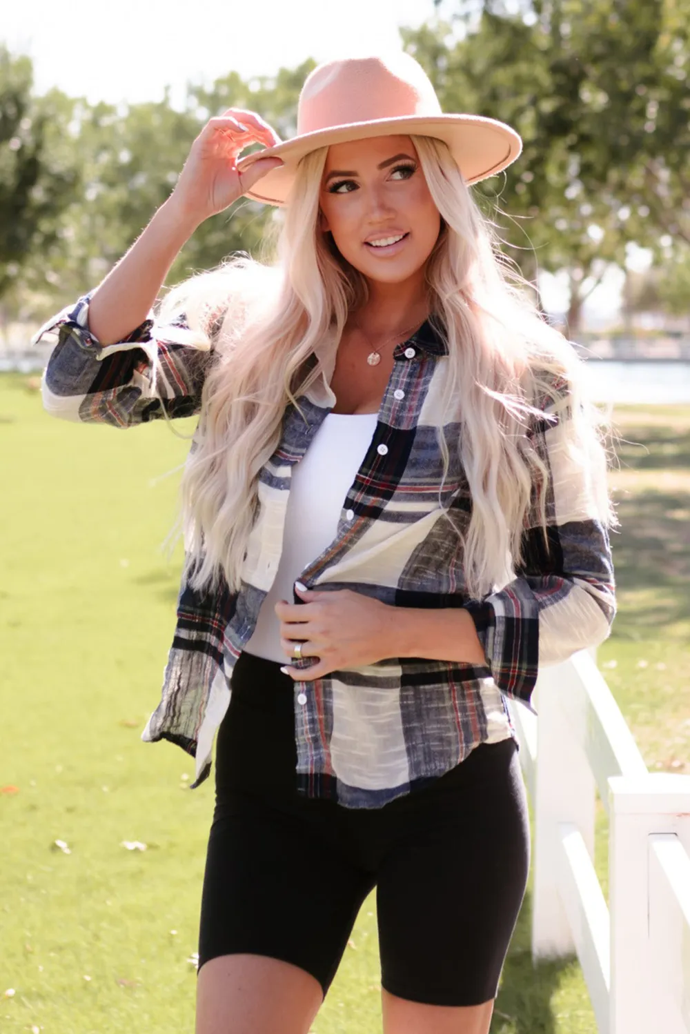 Plaid Button Up Long Sleeve Shirt, image 3