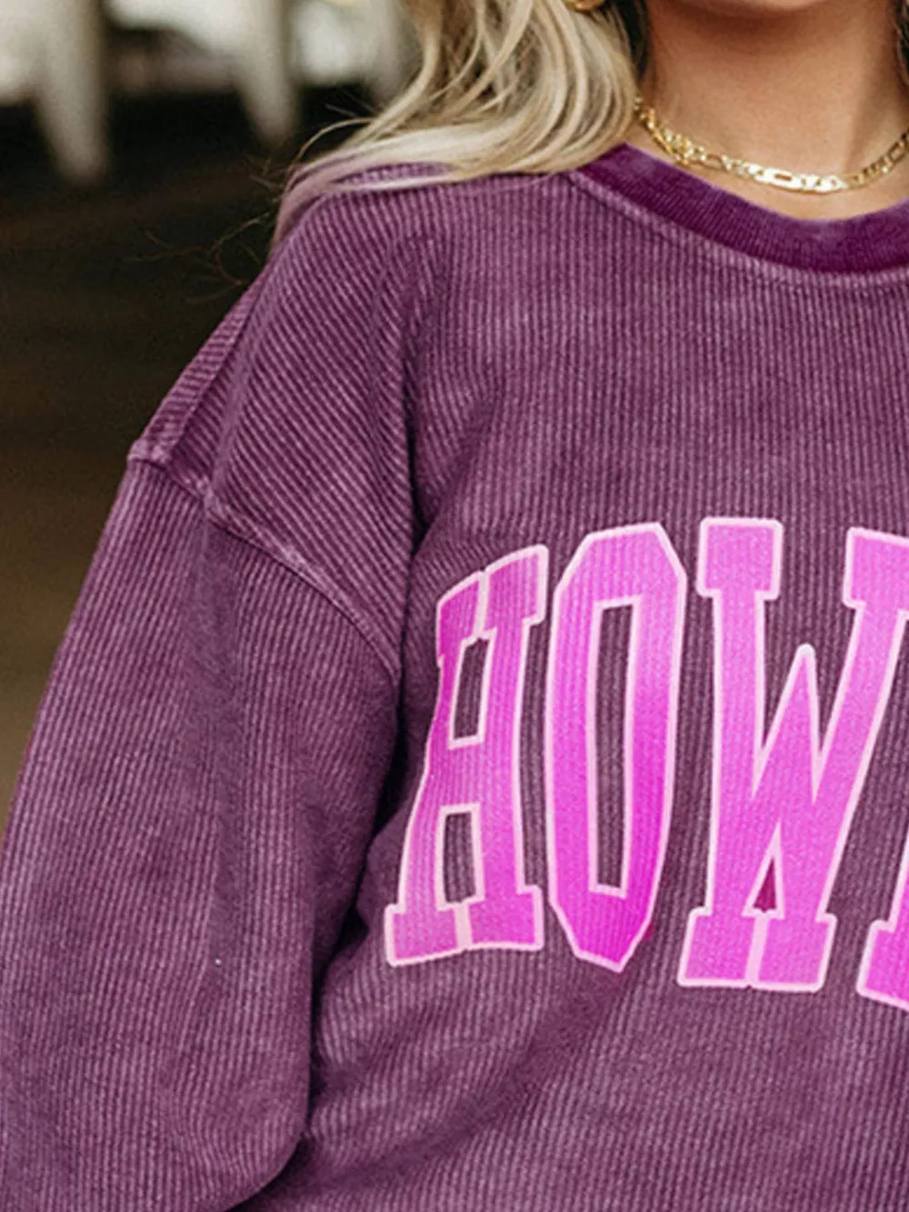 Full Size Howdy Round Neck Oversized Sweatshirt Plus Size, image 11