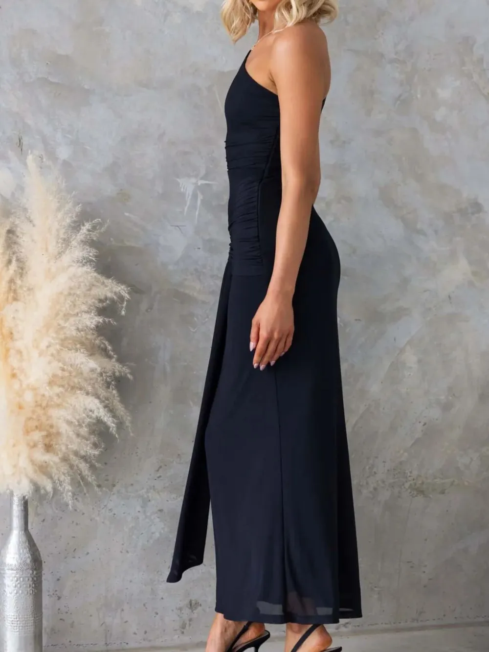 One-Shoulder Cutout Bodycon Maxi Dress, image 6