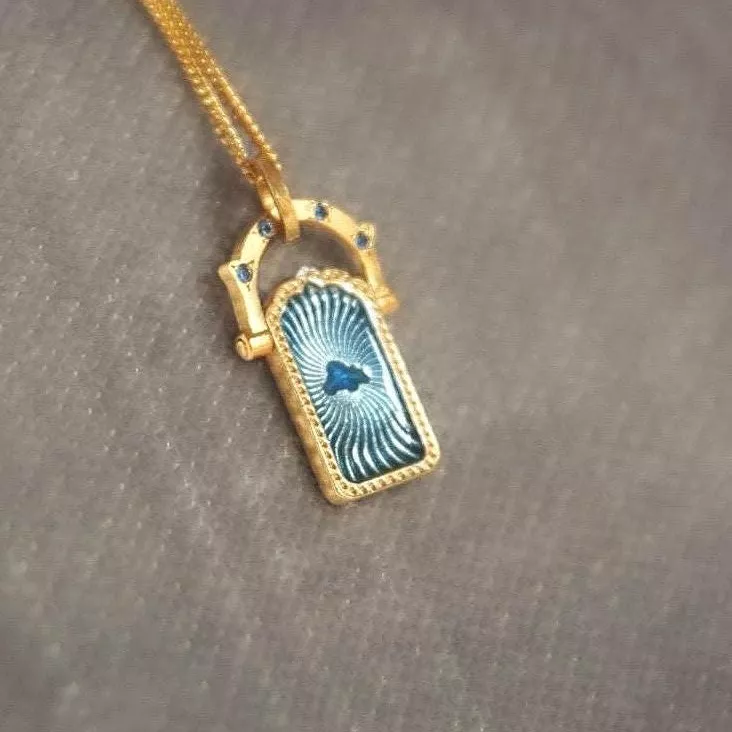 18K Gold-Plated Titanium Steel Pendant Necklace, image 12