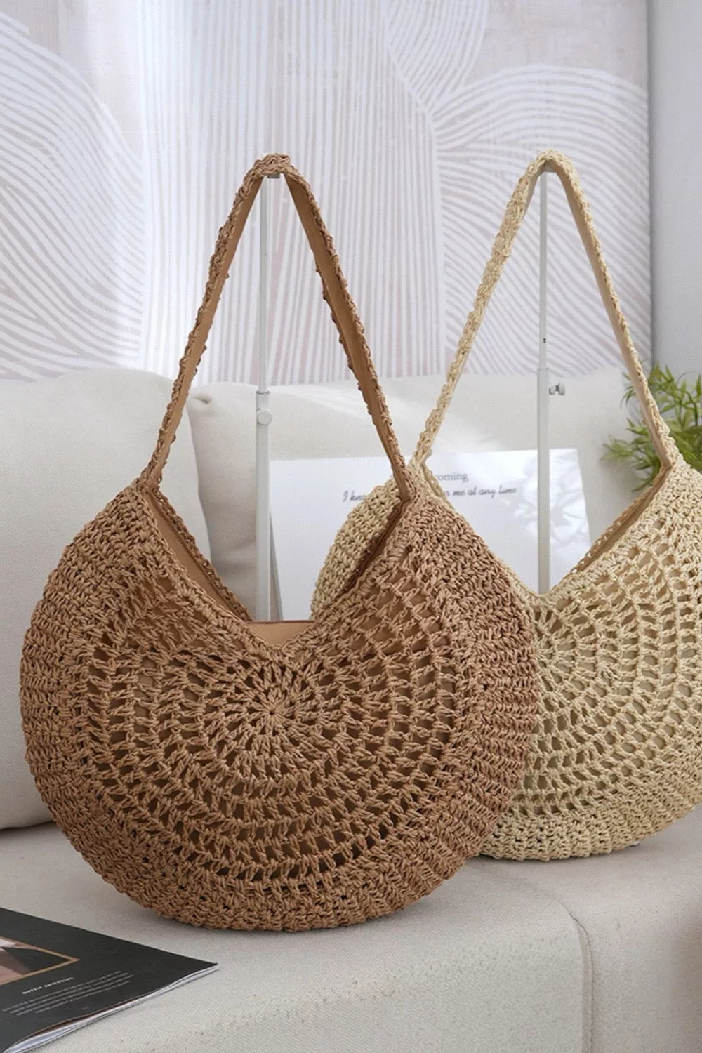 Round Woven Shoulder Bag, image 2