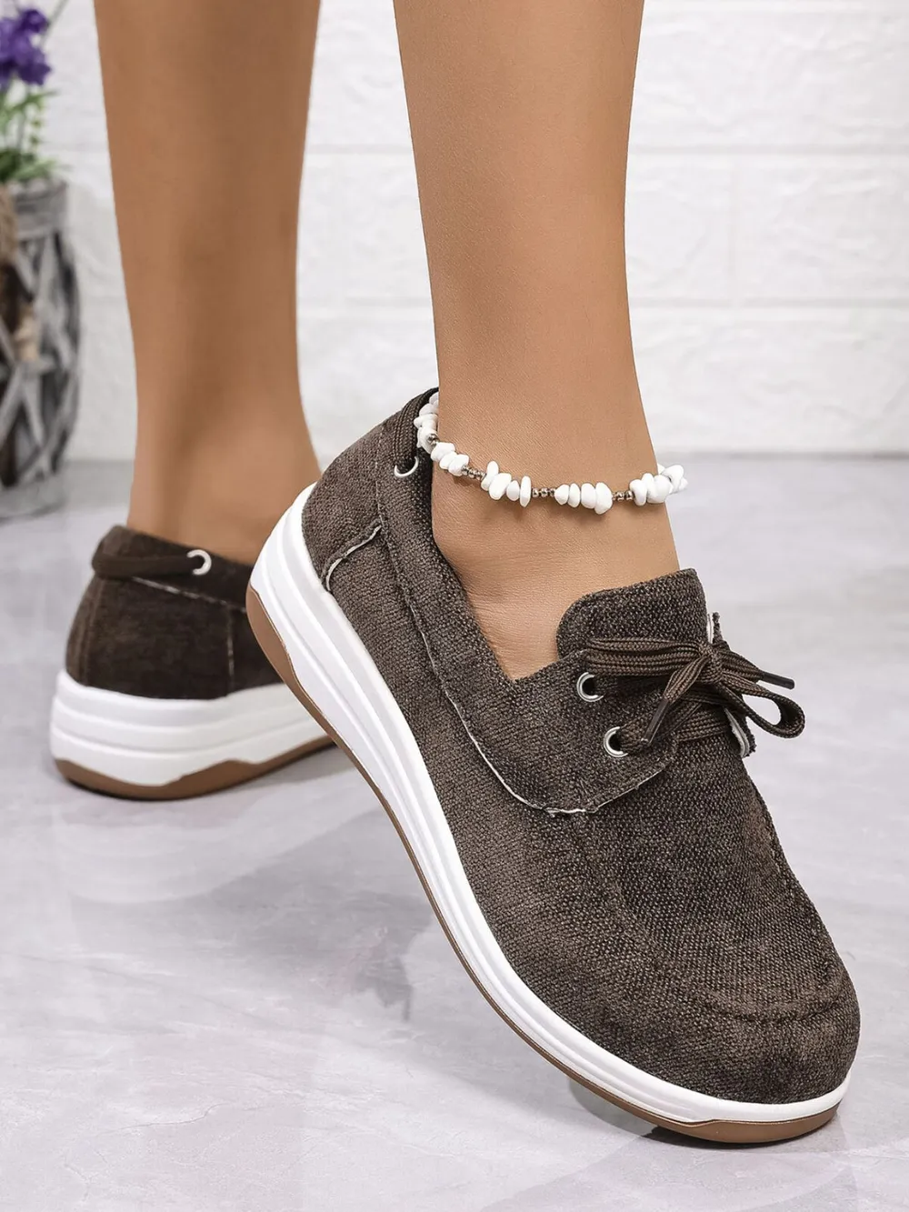 Lace Up Wedge Sneakers, image 8