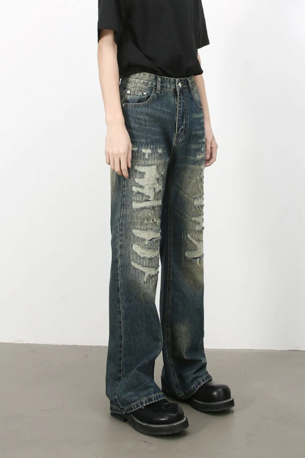 Men's Distressed Jeans, image 2