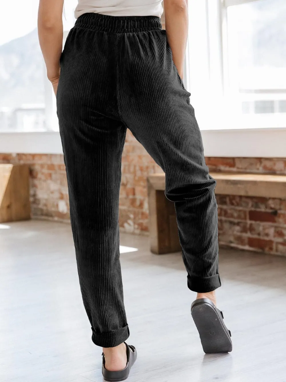 Drawstring Pants with Pockets, image 5
