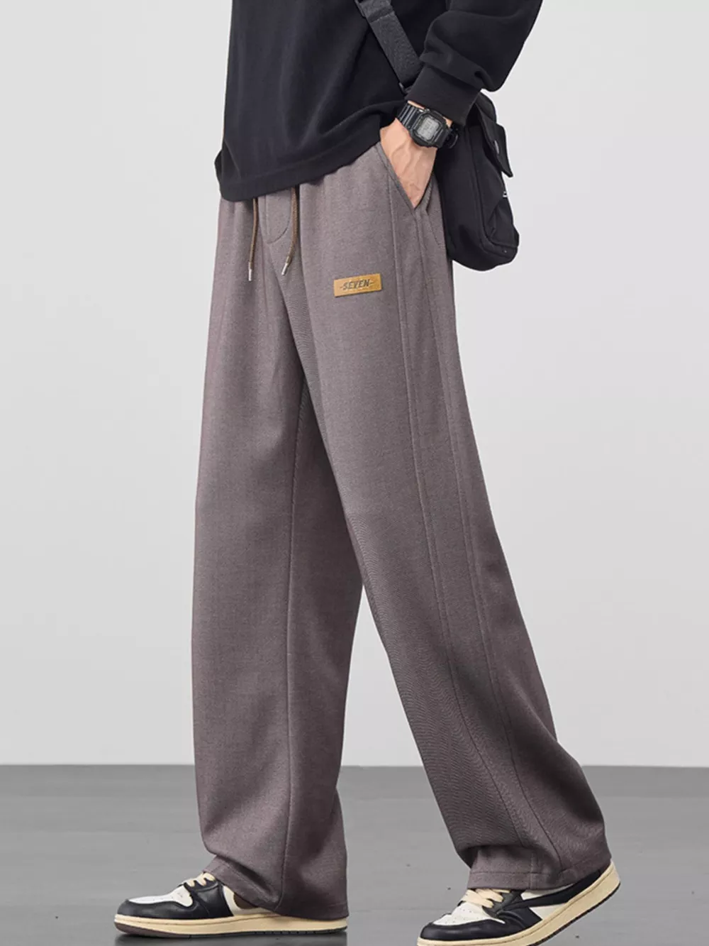 Men's Plus Size Casual Loose Fit Drawstring Pants, image 7