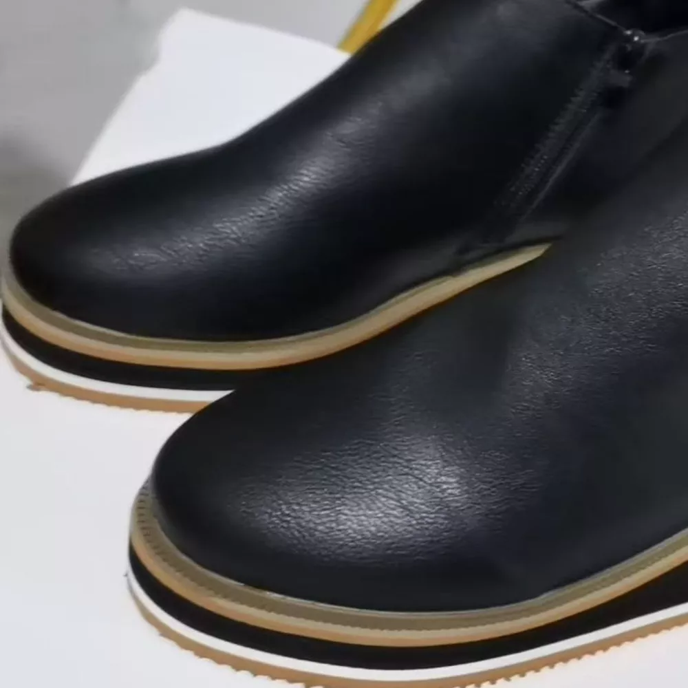 Ankle Wedge Boots with Zipper, image 2