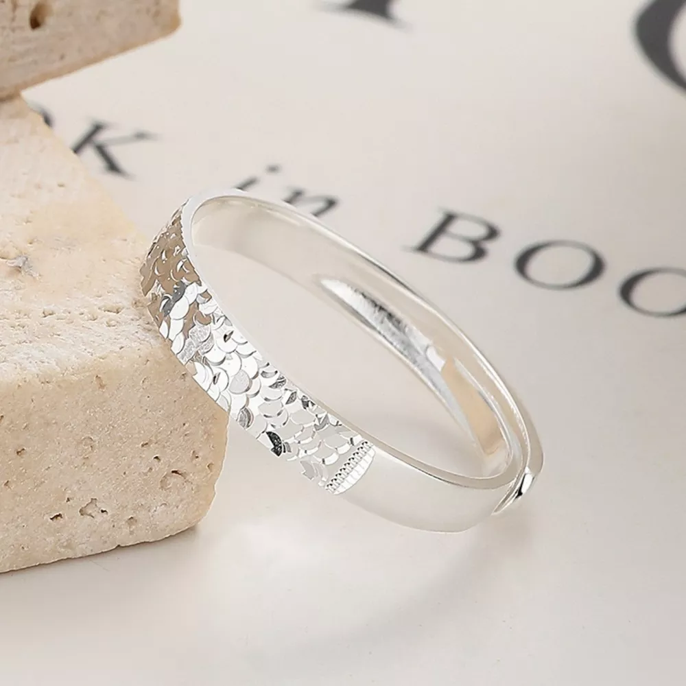 925 Sterling Silver Textured Ring, image 4