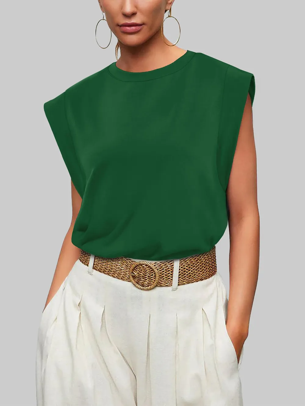 Round Neck Cap Sleeve T-Shirt, image 7