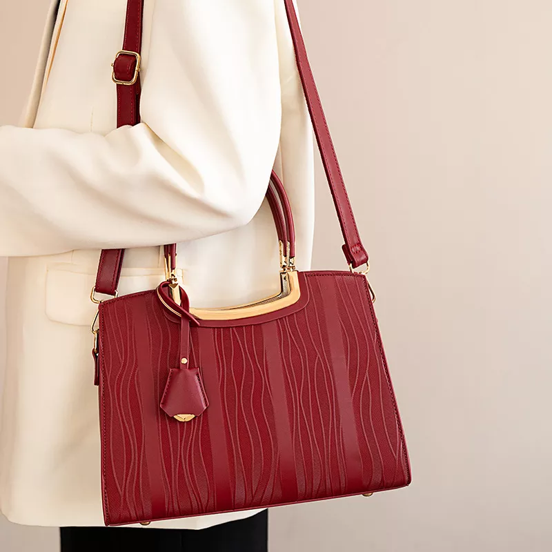 Leather Top Handle Handbag, image 3