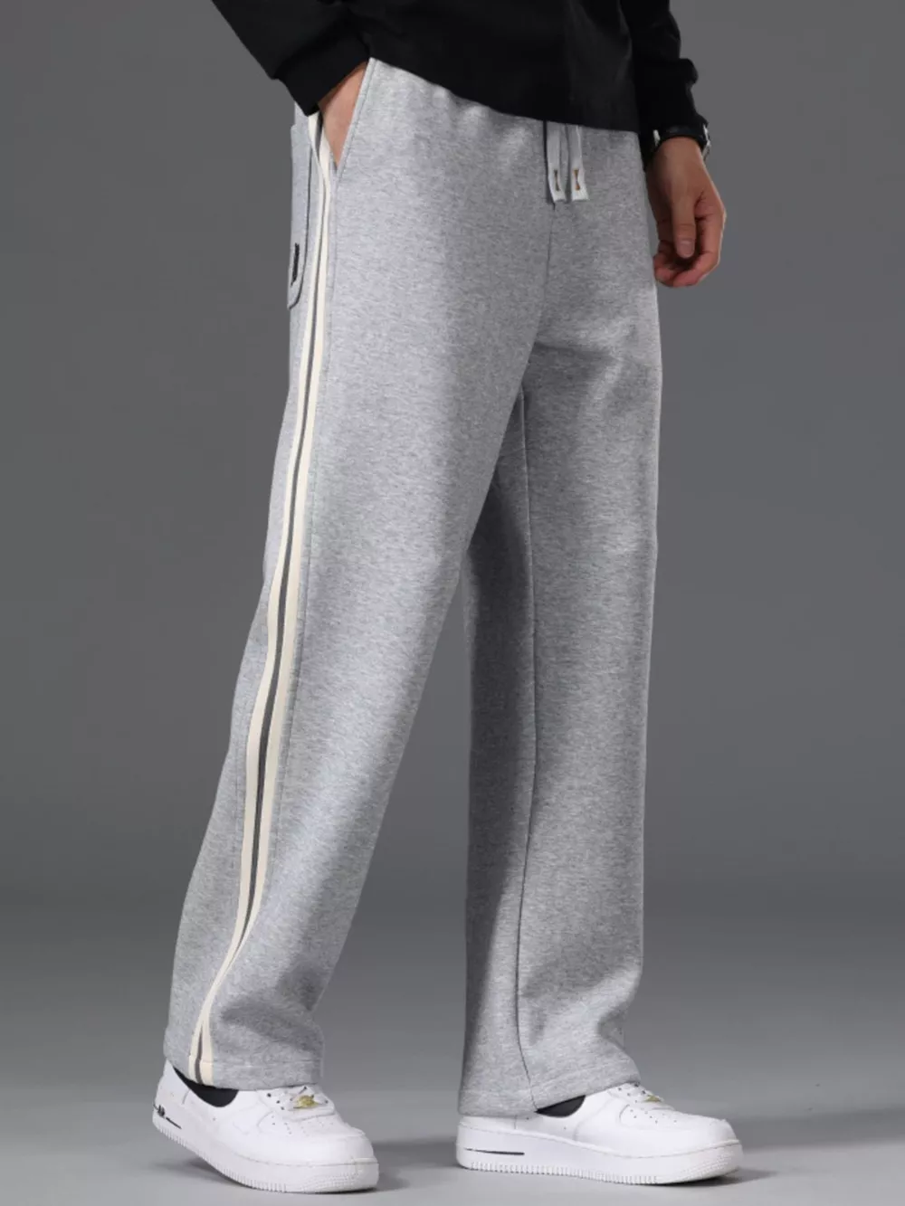 Men's Side Striped Casual Drawstring Pants, image 5