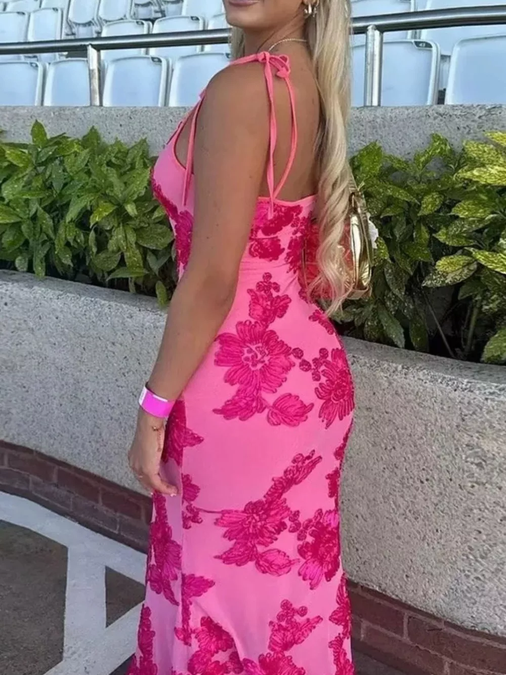 Floral Tie Shoulder Maxi Dress, image 4