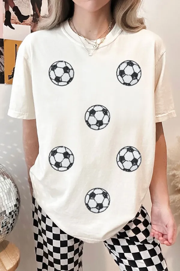 Football Round Neck Short Sleeve T Shirt, image 3