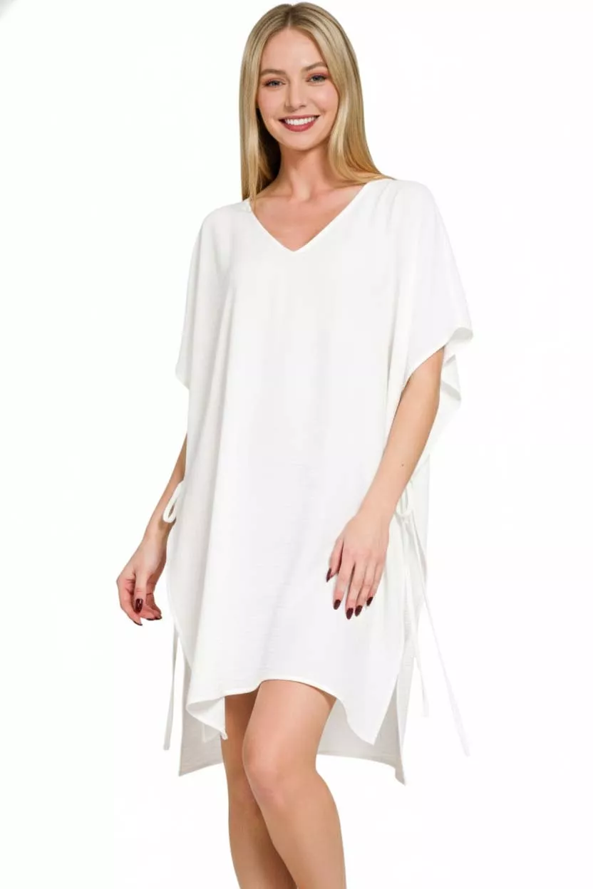 Woven Airflow Tie Side Cover Up, image 3