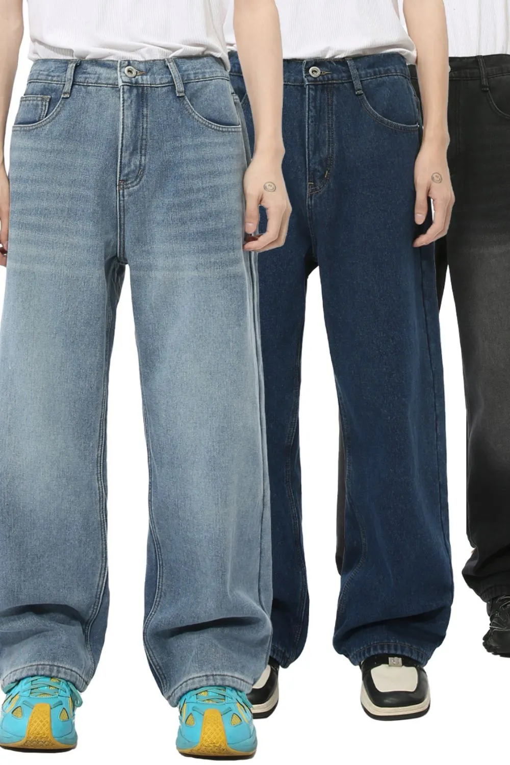 Men's Baggy Jeans with Pockets, image 2