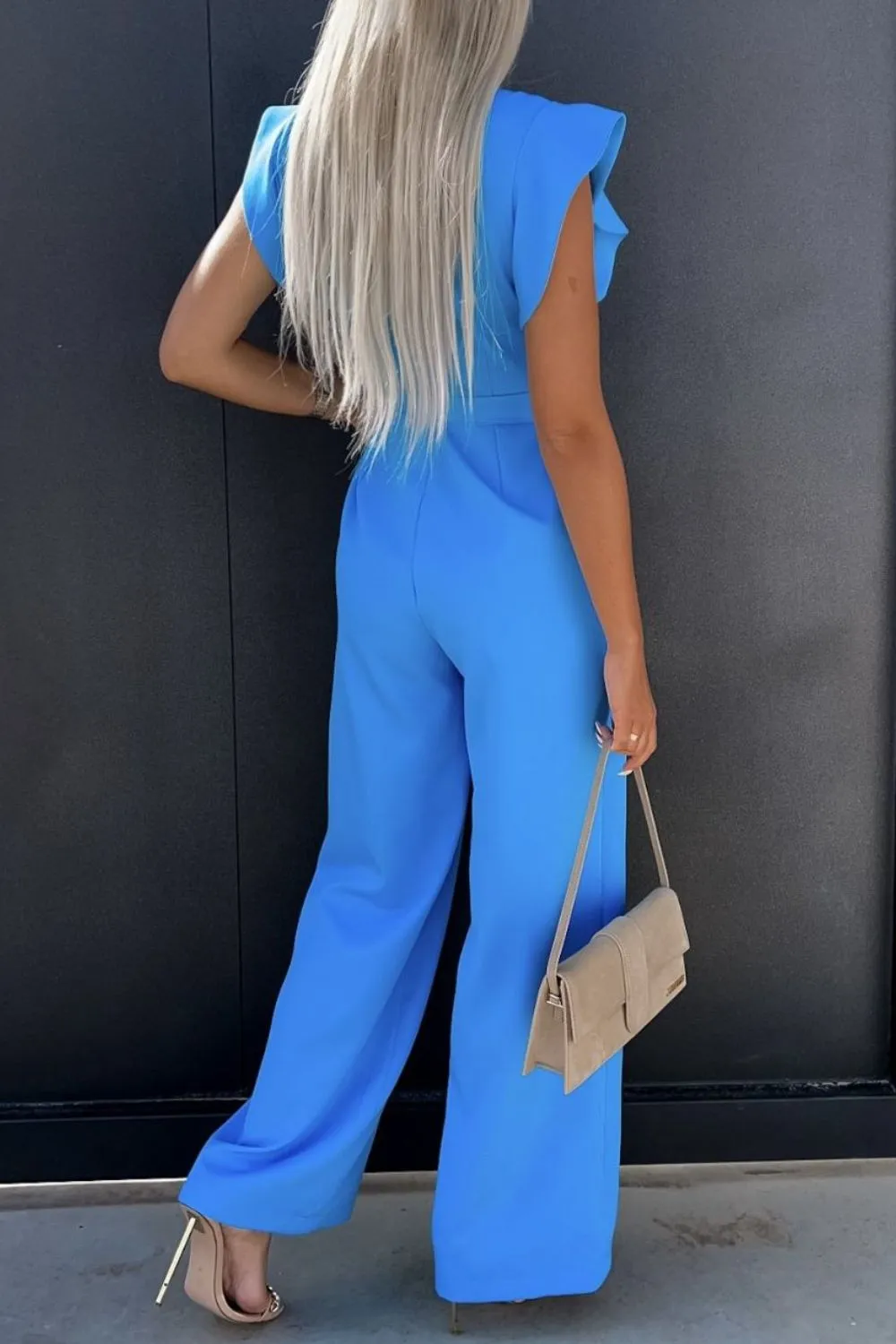 Round Neck Cap Sleeve Jumpsuit, image 5