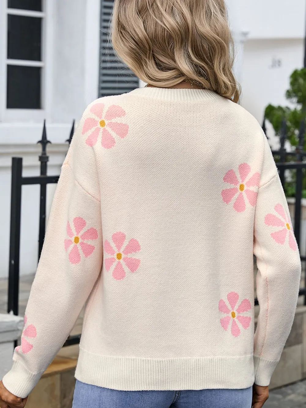 Round Neck Long Sleeve Sweater, image 2