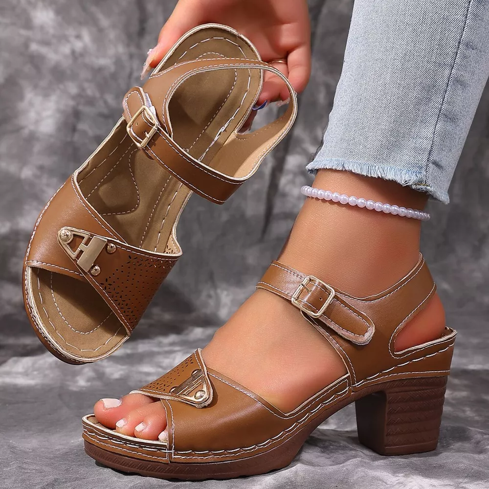 Open Toe Block Heels Sandals, image 10