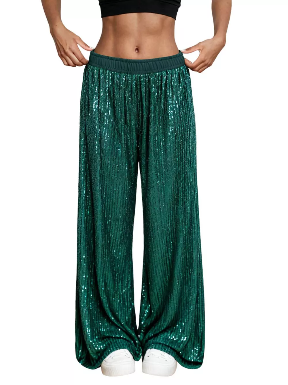 Sequin Wide-Leg Pants, image 6