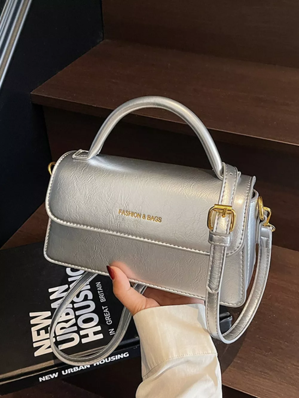 Top Handle Flap Crossbody Bag, image 9