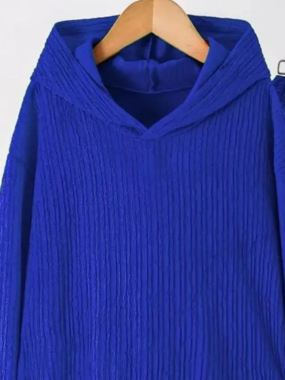 Textured Long Sleeve Hoodie and Pants Set, image 6