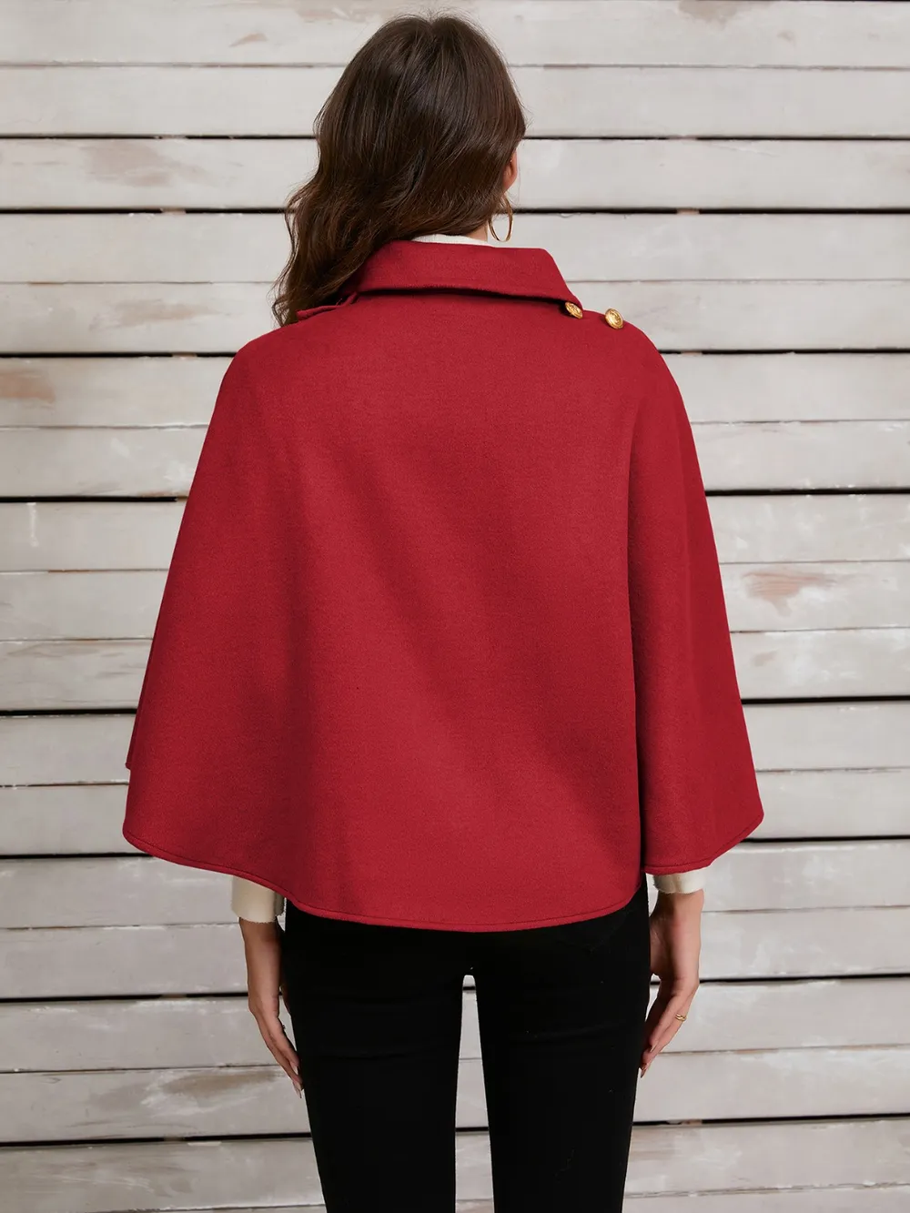 Collared Neck Cropped Cape, image 3