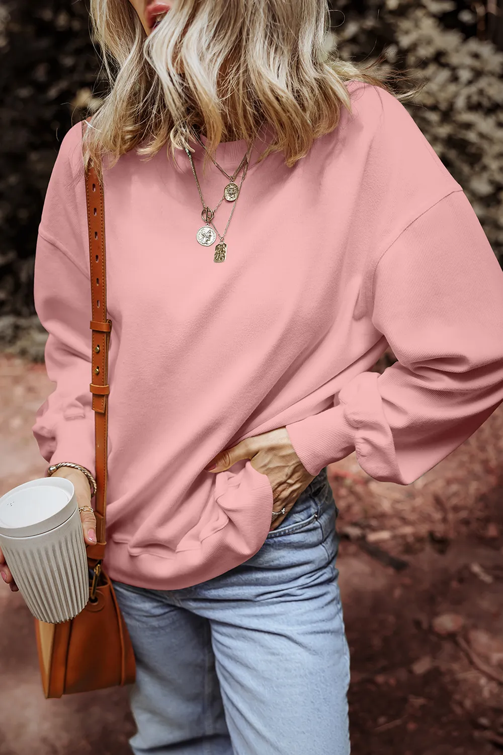 Round Neck Long Sleeve Sweatshirt, image 4