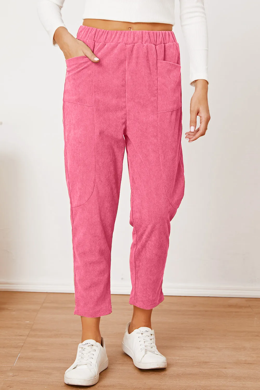 Pocketed Elastic Waist Pants, image 11