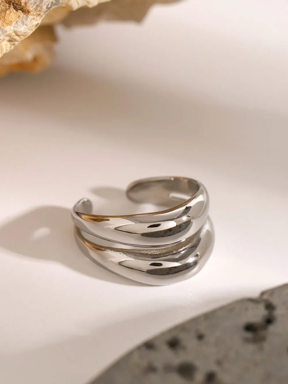 Stainless Steel Double-Layered Ring, image 7