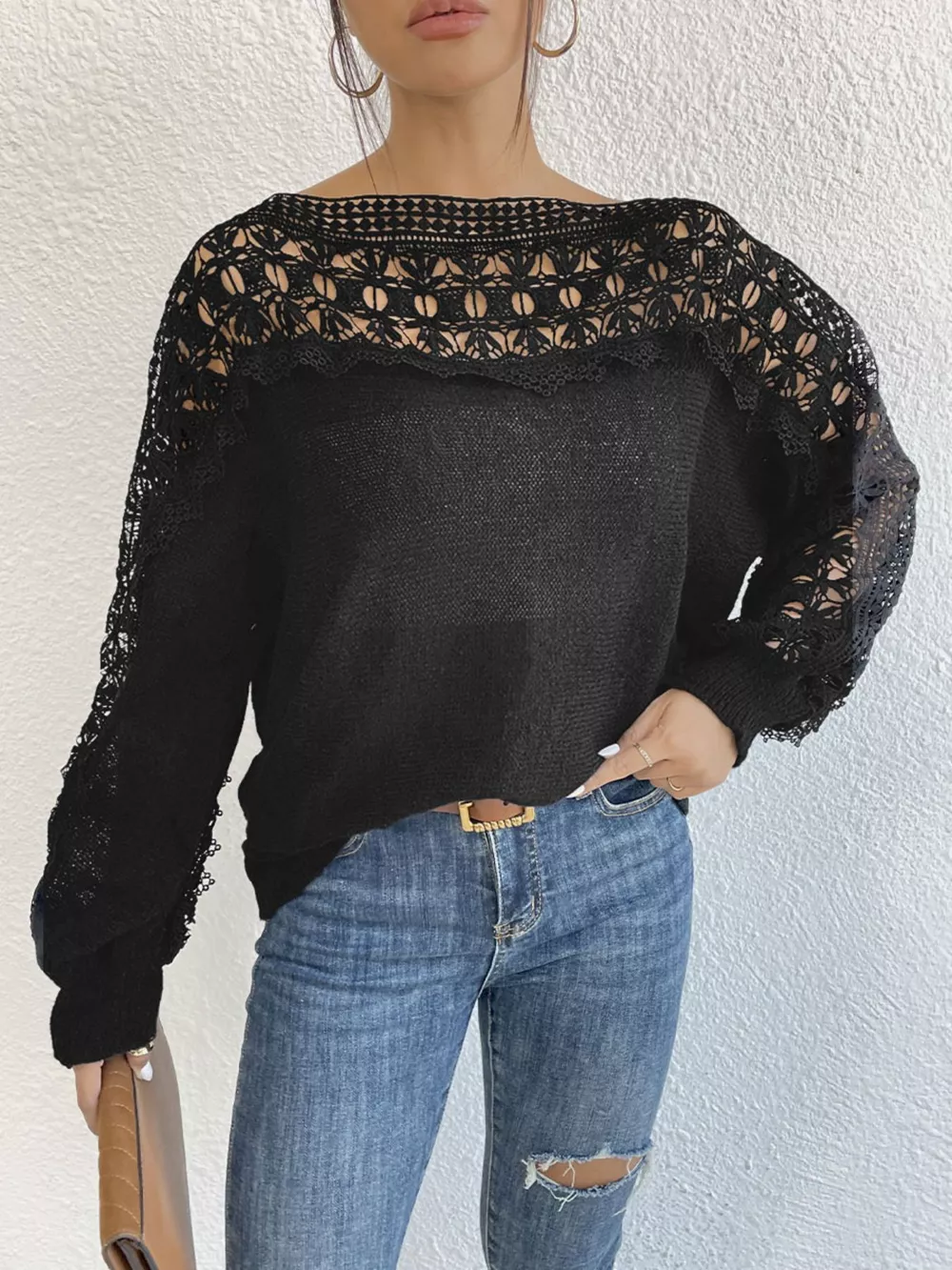 Crochet Long Sleeve Sweater, image 5